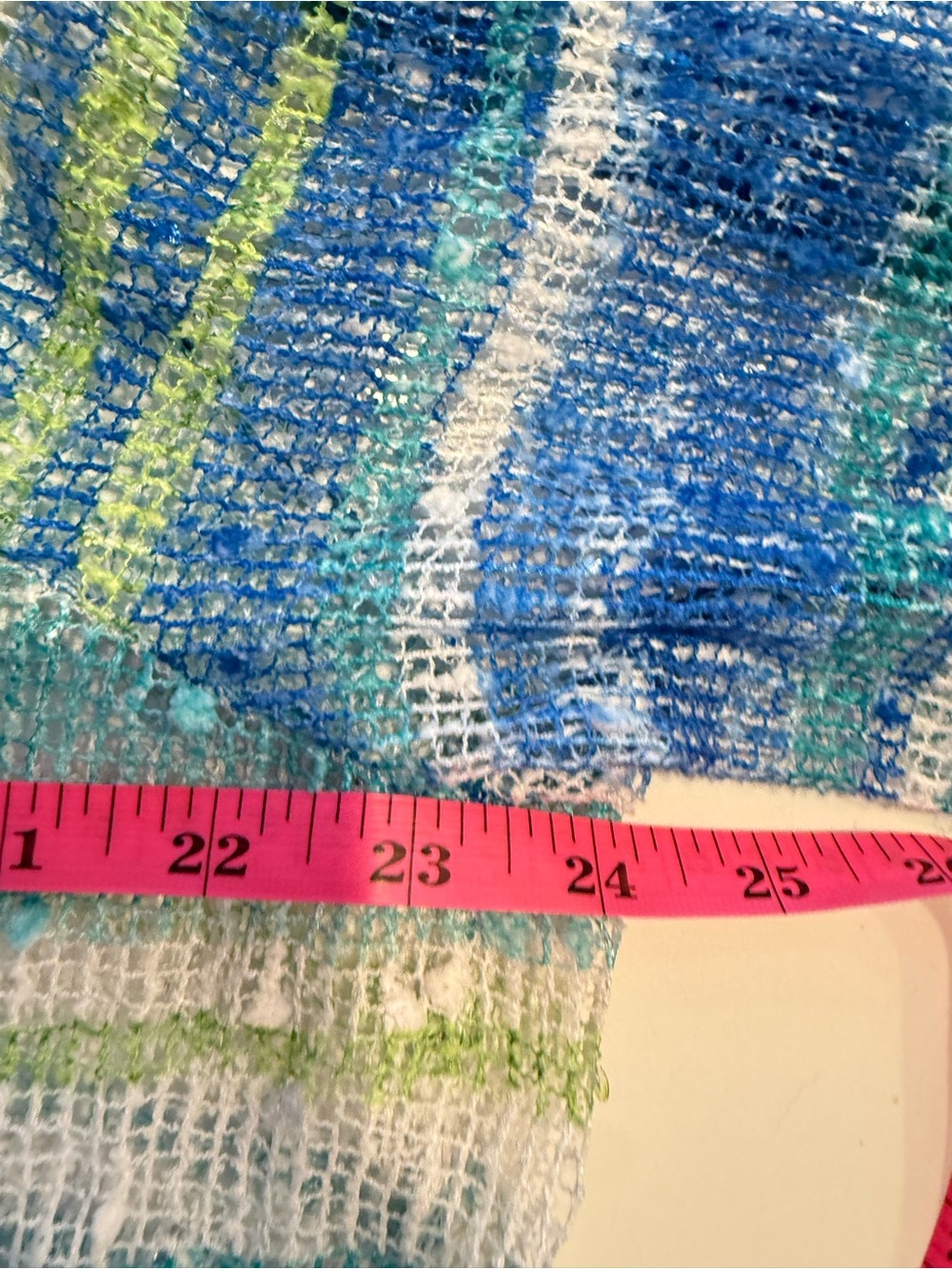 Alfred Dunner Blue, Teal & White Striped Open-Front Cardigan - Picture 5 of 6